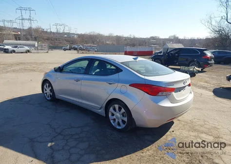 2013 Hyundai Elantra Limited from USA, damaged, VIN KMHDH4AE5DU494992